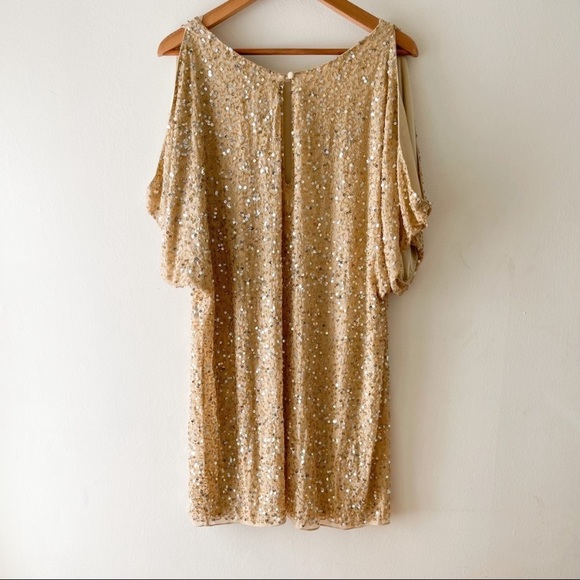 Aidan Mattox cold shoulder beaded dress - Picture 10 of 15